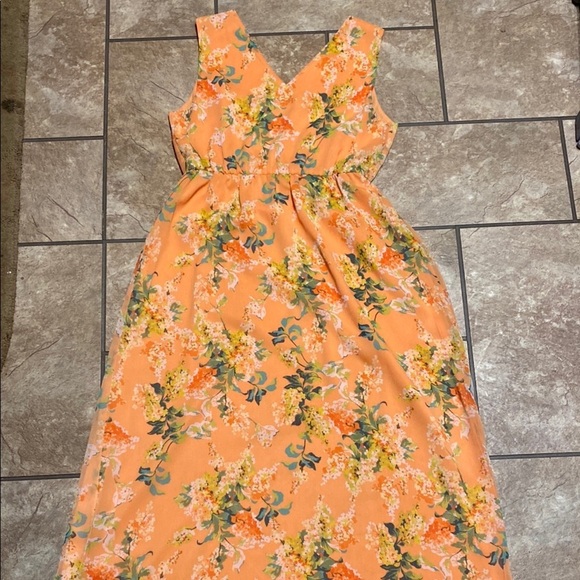 Isaac Mizrahi Live! Orange Size 10 Midi Dress - Picture 9 of 10